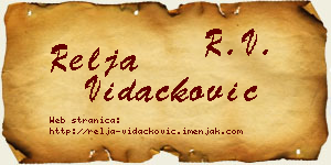 Relja Vidačković vizit kartica